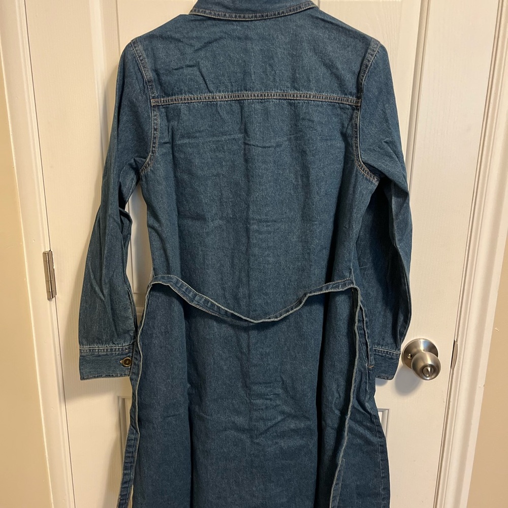 NWT Denim Blue Women's Shirt Dress - Picture 5 of 8